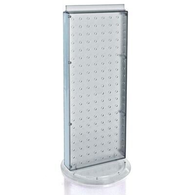 Azar® 20(H) x 8(W) 2-Sided Non-Revolving Pegboard Counter Unit, Clear Translucent