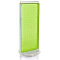 Azar® 20(H) x 8(W) 2-Sided Non-Revolving Pegboard Counter Unit, Green Translucent