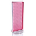 Azar® 20(H) x 8(W) 2-Sided Non-Revolving Pegboard Counter Unit, Pink Translucent