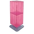 Azar® 40(H) x 14(W) x 14(D) Weighted 4-Sided Interlocking Pegboard Floor Display, Pink