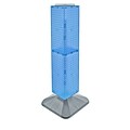 Azar® 40(H) x 8(W) x 8(D) Standard 4-Sided Interlocking Pegboard Display Tower, Blue