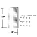 Azar® 20(H) x 8(W) Pegboard 1-Sided Wall Panel, Translucent Clear, 2/Pack (770820-CLR-2PK)