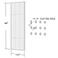 Azar Displays Pegboard Wall Panel Storage Solution, Size: 44"x 13.5", 2-Pack, White (771344-WHT-2PK)