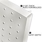 Azar Displays Pegboard Wall Panel Storage Solution, Size: 44"x 13.5", 2-Pack, White (771344-WHT-2PK)