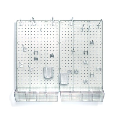 Azar® Pegboard Organizer Kit, Clear Frosted