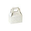 Shamrock 4 x 2 1/2 x 2 1/2 Quatrefoil Gable Box; White, 100/Carton