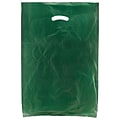 Shamrock 16 x 4 x 24 High Density Die-Cut Handle Merchandise Bags, Dark Green, 500/Carton
