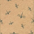 Shamrock 20 x 30 Dragonflies Printed Tissue Paper; Green/Tan Brown, 200/Pack