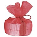 28Dia. Solid Organza Wraps with Tassels, Red, 10/Pack (103-12)