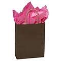 Kraft Paper 8-1/4”W x 4-3/4“D x 10-1/2“H Color-on-Kraft Shopper Bags, Chocolate, 100/Pack