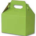 Bags & Bows® 5 1/4 x 4 7/8 x 8 Varnish Stripes Gable Boxes, Citrus Green, 100/Pack