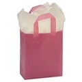 Bags & Bows® 8 x 4 x 10 Frosted High Density Shoppers, 250/Pack