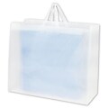 Bags & Bows® 24 x 9 x 20 Frosted High Density Flex Loop Shoppers, Clear, 100/Pack
