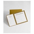 Bags & Bows® 8 x 5 Square Gift Certificates With Folder, 100/Pack (503-GOLD)