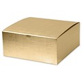 Bags & Bows® 8 x 8 x 3 1/2 Linen Foil One-Piece Gift Boxes, 100/Pack (541-883-15)