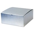 Bags & Bows® 8 x 8 x 3 1/2 Linen Foil One-Piece Gift Boxes, 100/Pack (541-883-7)