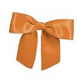 3 Pre-Tied Satin Bows, Orange (BOW261-33)