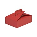 Bags & Bows® 7 x 7 x 3 Stackable Deli Boxes, Red, 100/Pack