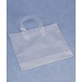 Bags & Bows® 16 x 15 + 6 BG Frosted Economy Shoppers, Clear, 250/Pack