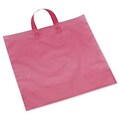 Polyethylene 15H x 16W x 6D Frosted Shopping Bags, Hot Pink, 250/Pack (H16HP)