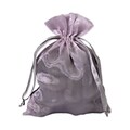 Bags & Bows® 5 x 6 1/2 Organdy Bags, Silver, 24/Pack