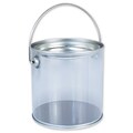 Bags & Bows® 4 x 4 Pail, Silver/Clear, 6/Pack