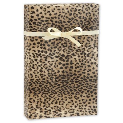 Bags & Bows® 24 x 417 Leopard Gift Wrap, Black/Tan, RL