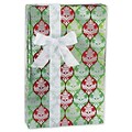 Bags & Bows® 24 x 417 Holiday Metallized Gift Wrap, Silver/Green/Red, RL