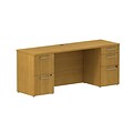 Bush Business Furniture 300 Series, 72W Dble Pedestal Credenza Kit, Modern Cherry