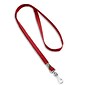 IDville 1341512RDH31 36" Blank Flat Woven Lanyards with J-Hook, Red, 25/Pack