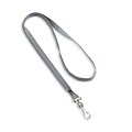 IDville 1341512GYH31 36 Blank Flat Woven Lanyards with J-Hook, Gray, 25/Pack