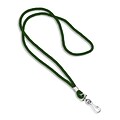 IDville 1343501GRH31 36 Blank Round Woven Lanyards with J-Hook, Green, 25/Pack