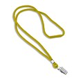 IDville 1343502YLC31 36 Blank Round Woven Breakaway Lanyards with Bulldog Clip, Yellow, 25/Pack