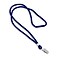 IDville 36 Blank Round Woven Breakaway Lanyards with Bulldog Clip, Navy, 25/Pack (1343502BLC31)