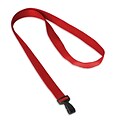 IDville® Adjustable Blank Lanyards,  Red, 25/Pack