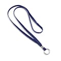 IDville® Made in USA Blank Flat Woven Breakaway Lanyards With Metal Split Ring,  Blue, 25/Pack