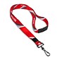 IDville 36" Visitor Pre-Designed Lanyards with Breakaway Release, Red, 10/Pack (1344043BAC31)