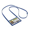 IDville 1346874RB31 Horizontal Badge Holders with Flexible Lanyard, Royal Blue, 10/Pack