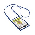 IDville 1346873RB31 Vertical Badge Holders with Flexible Lanyard, Royal Blue, 10/Pack