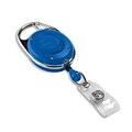 IDville 1347560BL31 Round Spring Clasp Carabiner Badge Reels with LED Light, Blue, 25/Pack