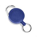 IDville 1343043BL31 Round Slide Clip Badge Reels with Locking Cord, Blue, 10/Pack