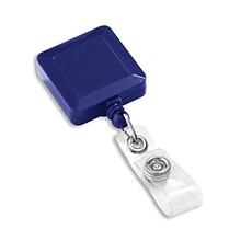 IDville Square Slide Clip Badge Reels, Navy Blue, 25/Pack (1343770BL31)