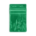 IDville 1347026GR31 Vertical Sealable Badge Holders, Green, 50/Pack