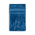 IDville 1347026BL31 Vertical Sealable Badge Holders, Blue, 50/Pack