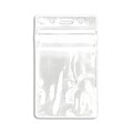 IDville 1347026WT31 Vertical Sealable Badge Holders, White, 50/Pack