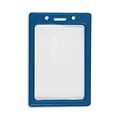 IDville 1347031BL31 Vertical Color Frame Badge Holders, Blue, 50/Pack