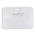 IDville® Clear Vinyl Horizontal Credit Card Size Badge Holder With Pin; 50/Pack