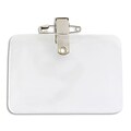 IDville 134391731 Horizontal Credit Card Size Badge Holders with Pin/Clip, Clear, 50/Pack