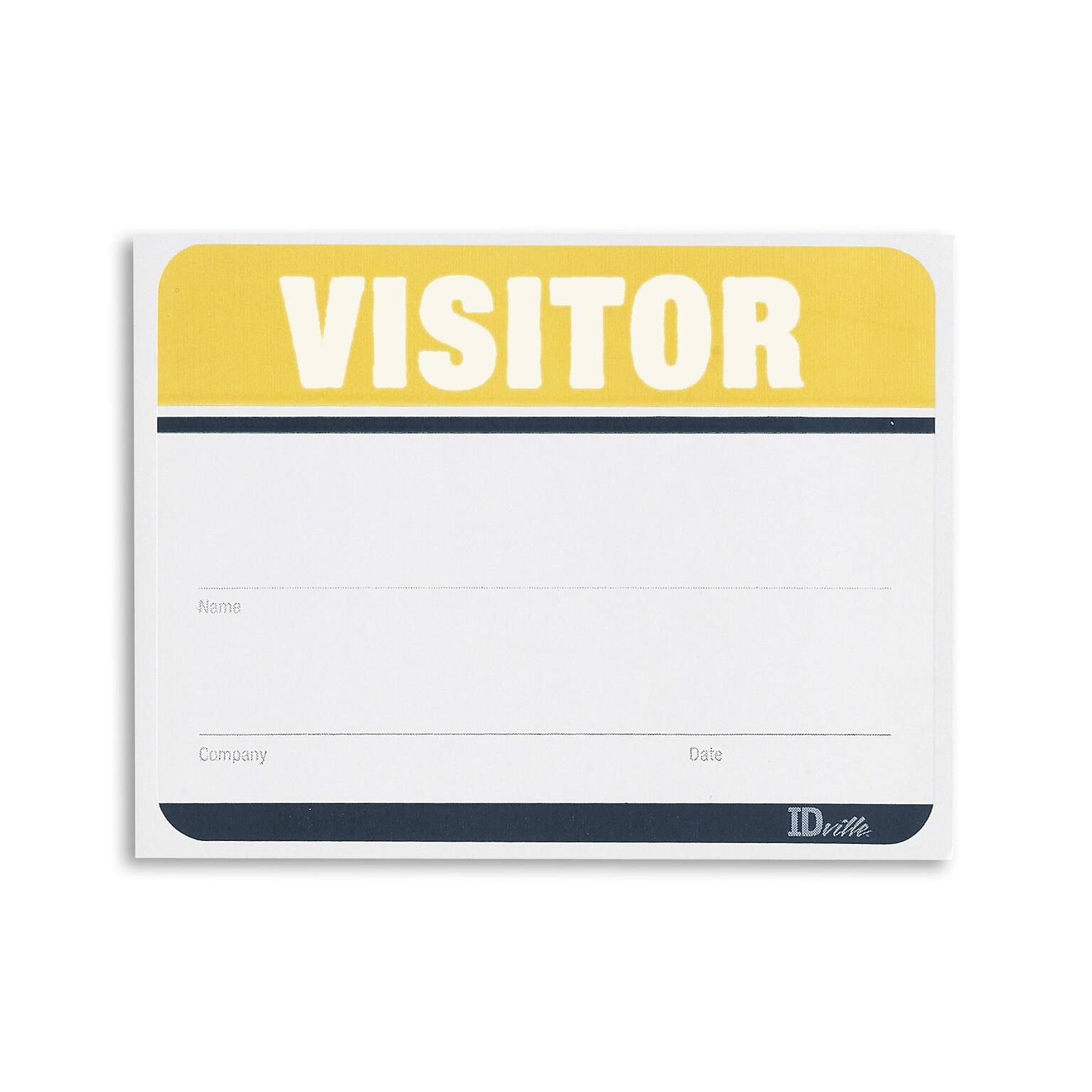 IDville Adhesive Fill in the Blank Visitor Labels, Yellow, 100/Pack (1341017YL31)