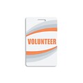 IDville® Volunteer Pre-Printed Plastic Card, 25/Pack